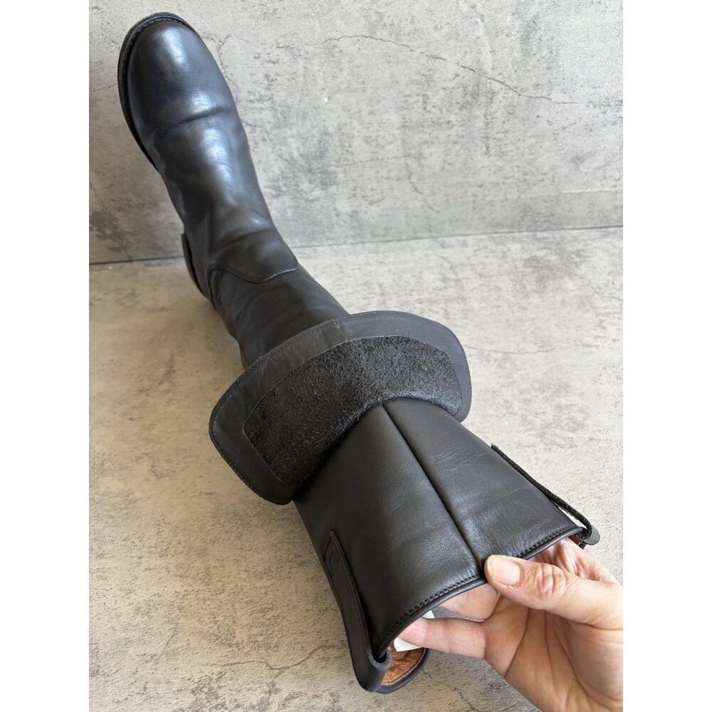 Vtg FRYE Melissa 76932 Knee High Tall Black Leather Riding Boots Women’s 6.5 B - Picture 6 of 9